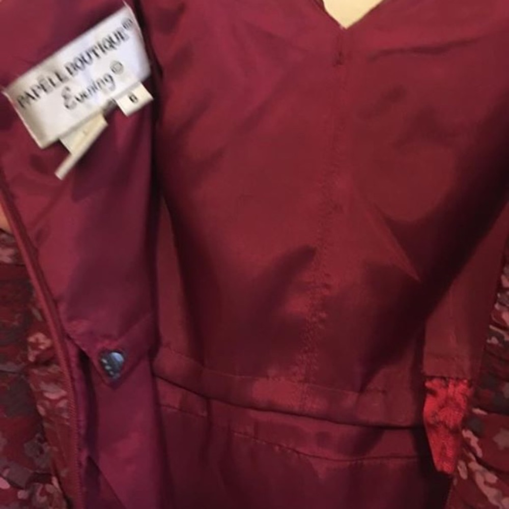 Vintage inspired red and pink silk dress - Picture 4 of 4